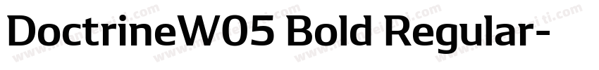 DoctrineW05 Bold Regular字体转换